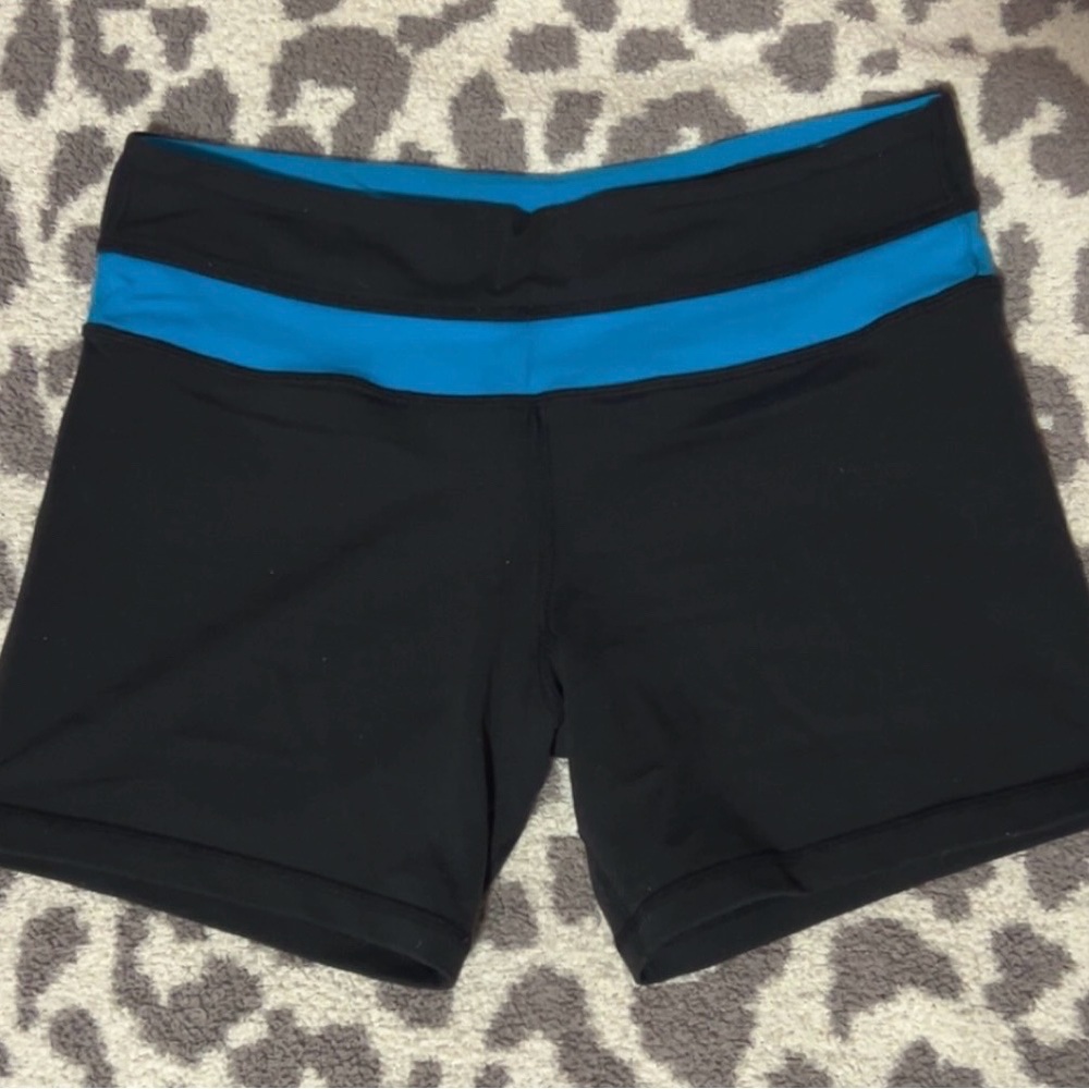 Lululemon Athletica Black Shorts with Blue Band